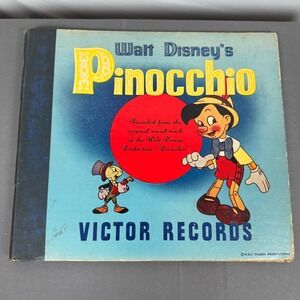 Walt Disney's Pinocchio Victor Records Album Vintage Children's Music COVER ONLY